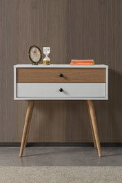 Hanah Home Vita 5203 Cómoda Blanco y Nogal